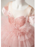 Pink Ruffled Flower Girl Dress Birthday Dress